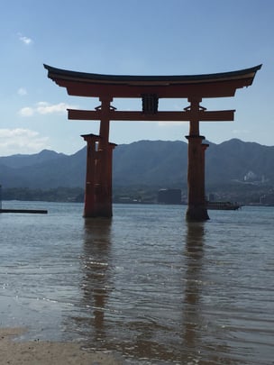 Miyjima Shinto Shrine Torii Gate a study abroad experience in japan jjc joliet junior college