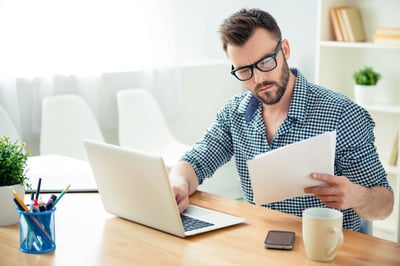 concentrating on computer