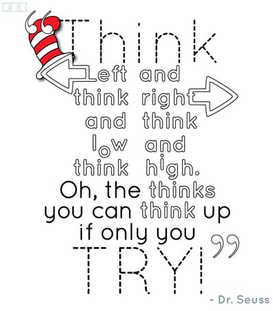 dr seuss quote think left and think right think low and think high try  joliet junior college jjc 10 motivators