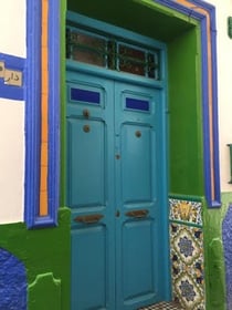 jjc students study abroad in morocco asilah building door colorful joliet junior college