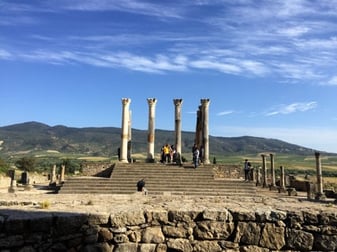 jjc students study abroad in morocco joliet junior college roman ruins volubilis