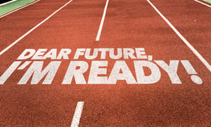 Dear Future, Im Ready written on running track