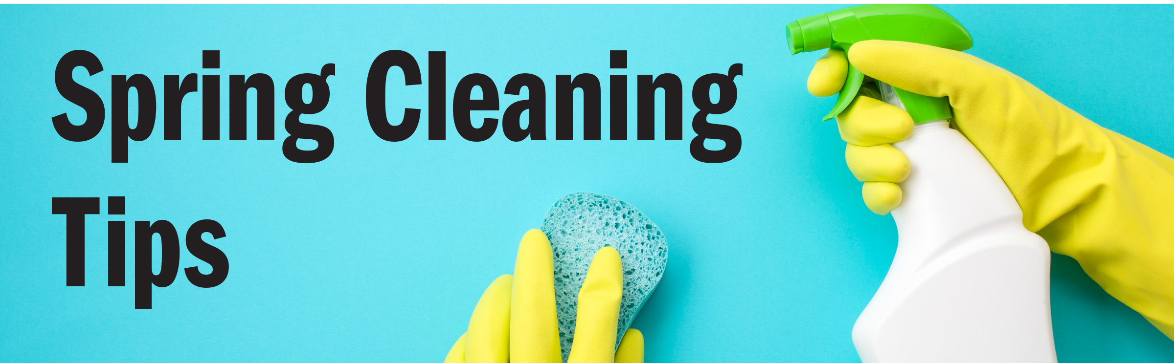spring cleaning tips banner